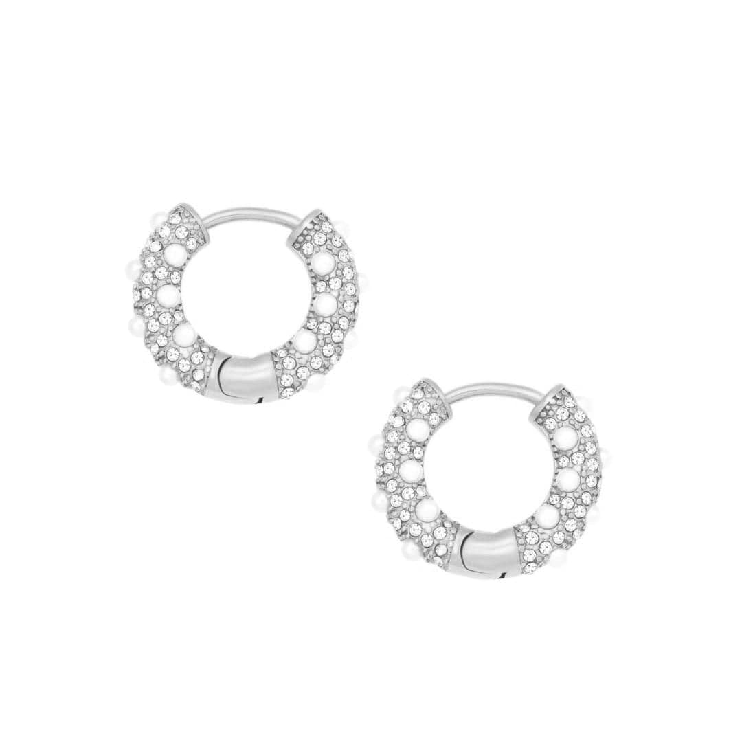 Alicia Pearl Hoop Earrings