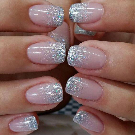 Sparkling Gum Ombre - Short Square