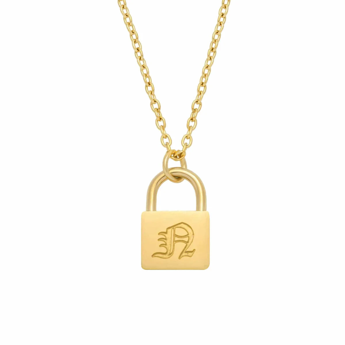 Lock Initial Necklace