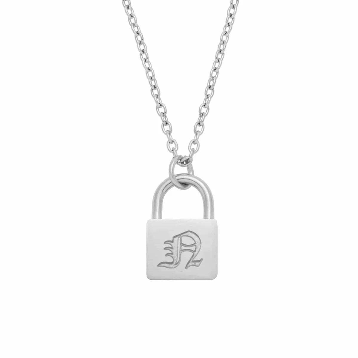 Lock Initial Necklace